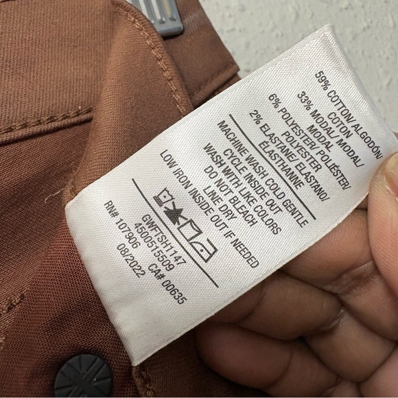 Hudson Barbara Jeans Coated Tortoise Shell Brown Baby Bootcut, Size 24 - Picture 9 of 12